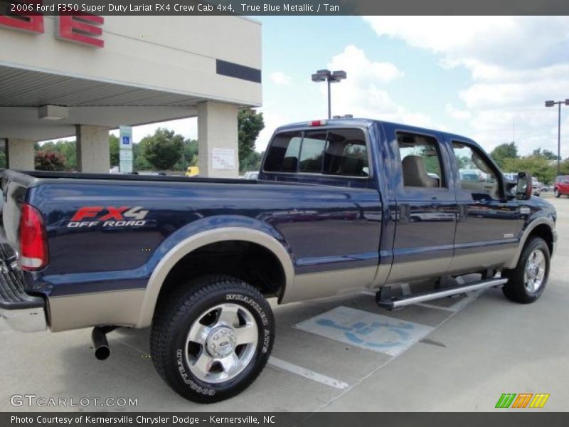 True Blue Metallic / Tan 2006 Ford F350 Super Duty Lariat FX4 Crew Cab 4x4