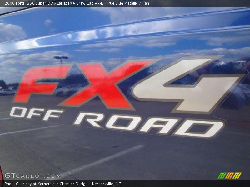 True Blue Metallic / Tan 2006 Ford F350 Super Duty Lariat FX4 Crew Cab 4x4