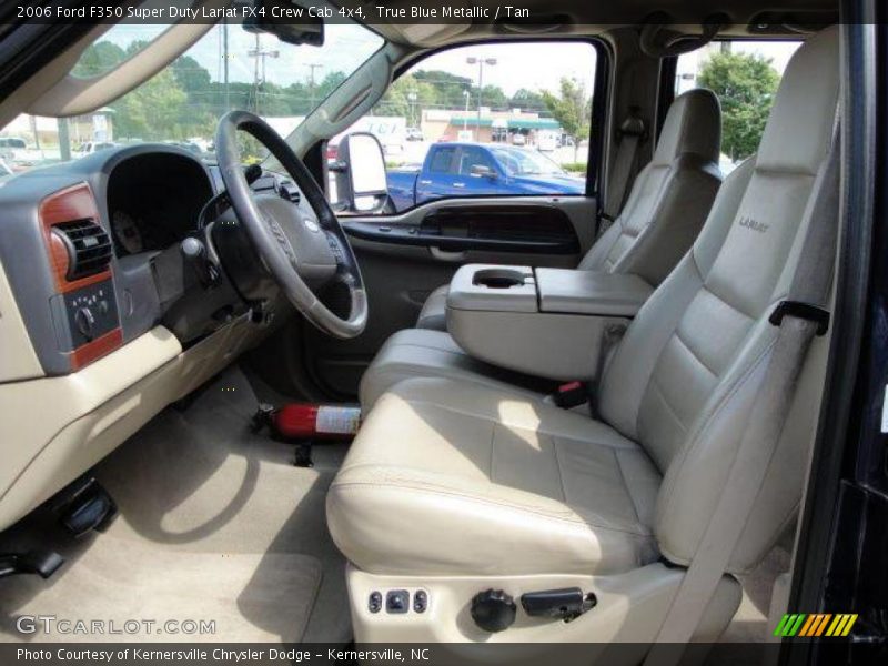 True Blue Metallic / Tan 2006 Ford F350 Super Duty Lariat FX4 Crew Cab 4x4