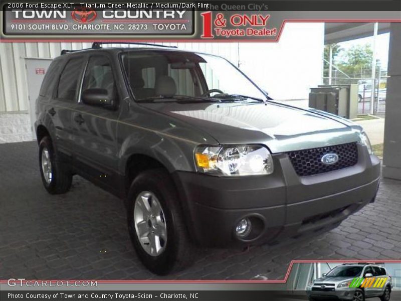Titanium Green Metallic / Medium/Dark Flint 2006 Ford Escape XLT