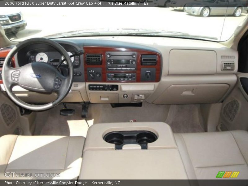 True Blue Metallic / Tan 2006 Ford F350 Super Duty Lariat FX4 Crew Cab 4x4