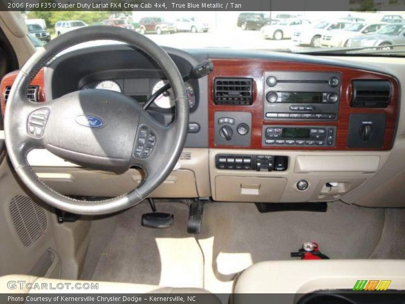 True Blue Metallic / Tan 2006 Ford F350 Super Duty Lariat FX4 Crew Cab 4x4