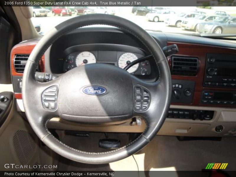 True Blue Metallic / Tan 2006 Ford F350 Super Duty Lariat FX4 Crew Cab 4x4