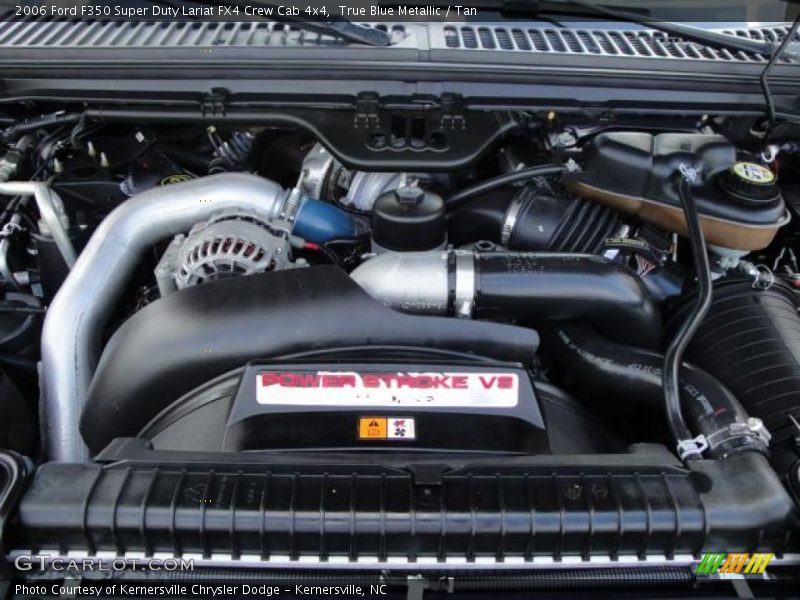 True Blue Metallic / Tan 2006 Ford F350 Super Duty Lariat FX4 Crew Cab 4x4