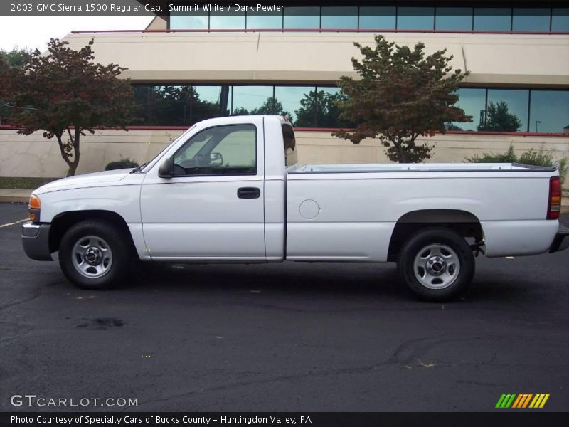 Summit White / Dark Pewter 2003 GMC Sierra 1500 Regular Cab