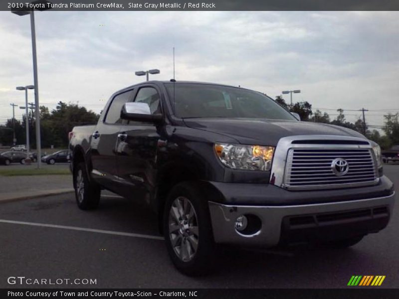 Slate Gray Metallic / Red Rock 2010 Toyota Tundra Platinum CrewMax