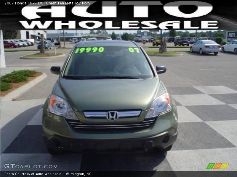Green Tea Metallic / Ivory 2007 Honda CR-V EX