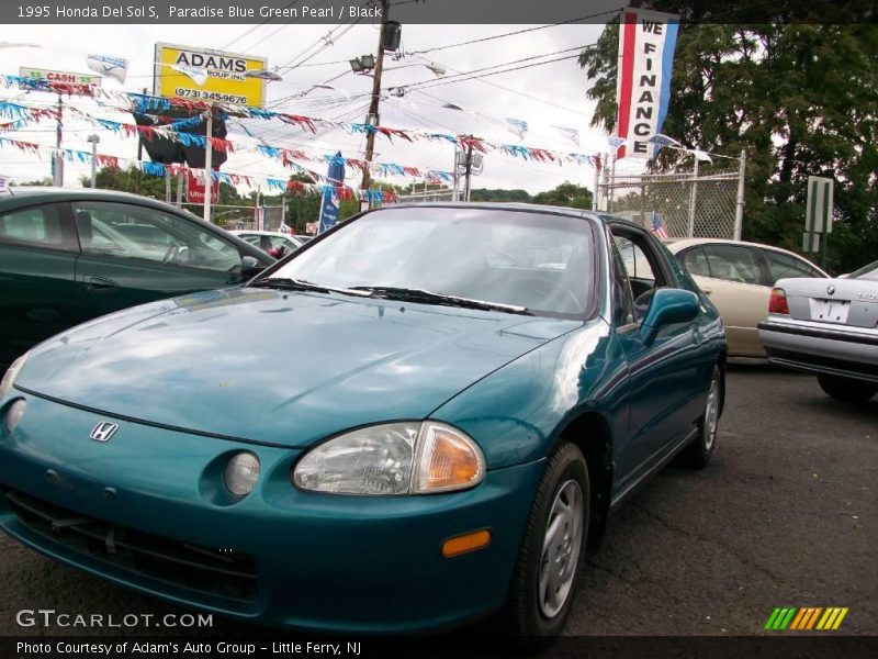 Paradise Blue Green Pearl / Black 1995 Honda Del Sol S