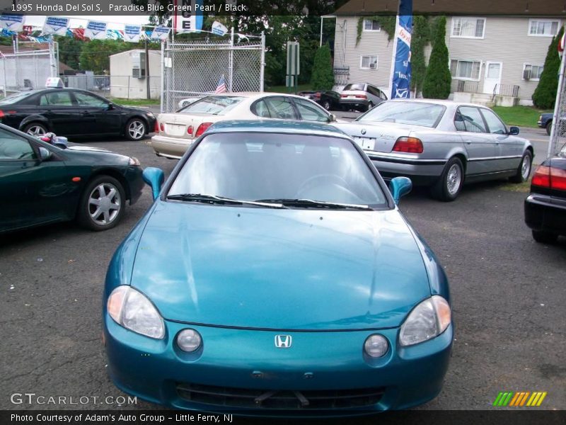 Paradise Blue Green Pearl / Black 1995 Honda Del Sol S