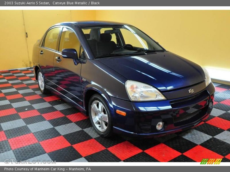 Catseye Blue Metallic / Black 2003 Suzuki Aerio S Sedan
