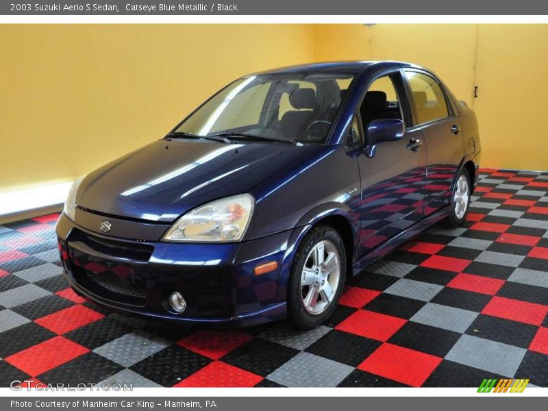 Catseye Blue Metallic / Black 2003 Suzuki Aerio S Sedan