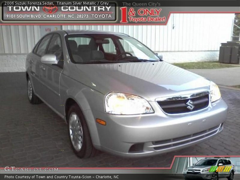 Titanuim Silver Metallic / Grey 2006 Suzuki Forenza Sedan