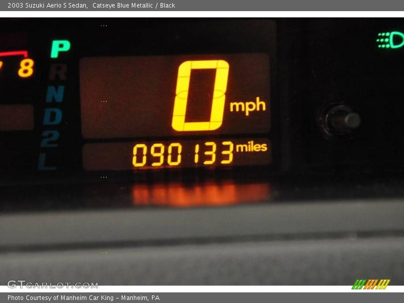 Catseye Blue Metallic / Black 2003 Suzuki Aerio S Sedan