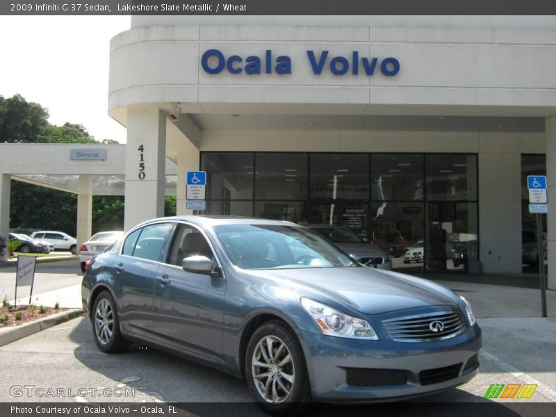 Lakeshore Slate Metallic / Wheat 2009 Infiniti G 37 Sedan