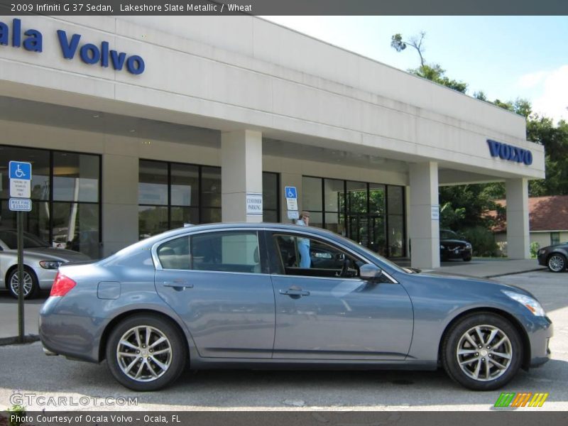 Lakeshore Slate Metallic / Wheat 2009 Infiniti G 37 Sedan