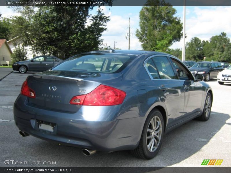Lakeshore Slate Metallic / Wheat 2009 Infiniti G 37 Sedan