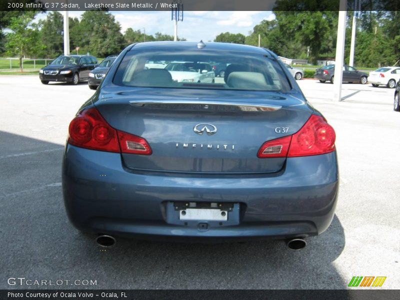 Lakeshore Slate Metallic / Wheat 2009 Infiniti G 37 Sedan