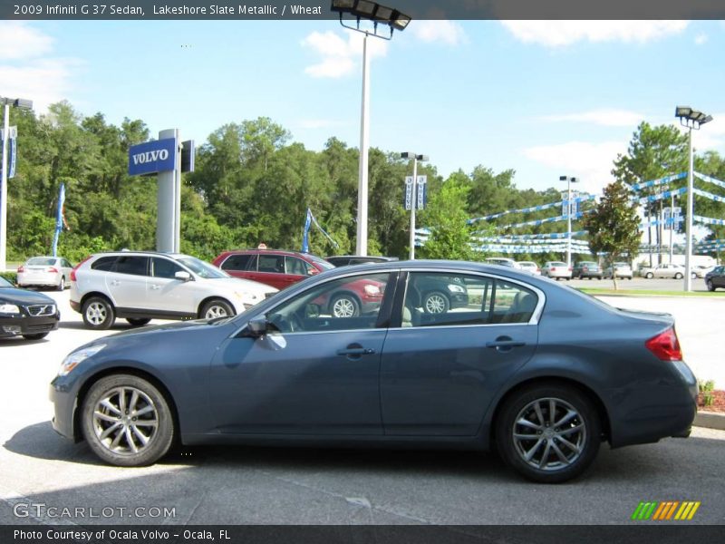 Lakeshore Slate Metallic / Wheat 2009 Infiniti G 37 Sedan