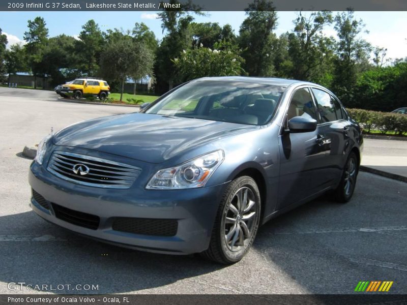 Lakeshore Slate Metallic / Wheat 2009 Infiniti G 37 Sedan
