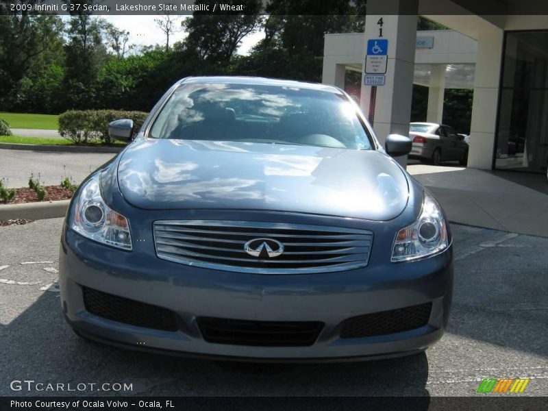 Lakeshore Slate Metallic / Wheat 2009 Infiniti G 37 Sedan