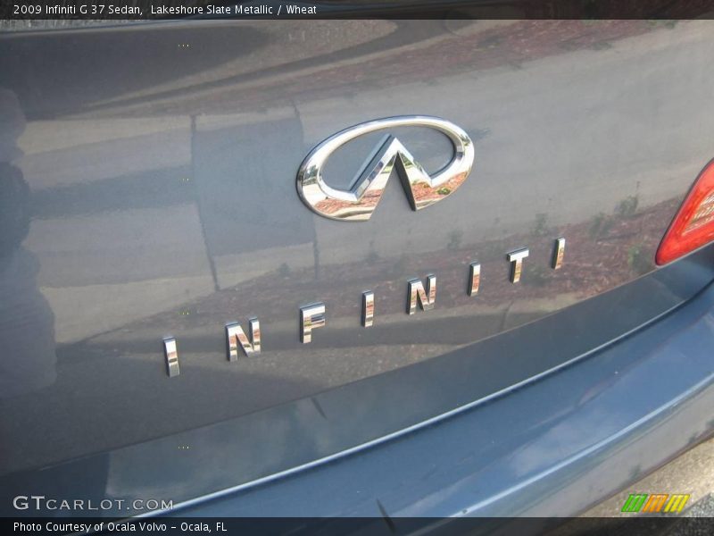 Lakeshore Slate Metallic / Wheat 2009 Infiniti G 37 Sedan
