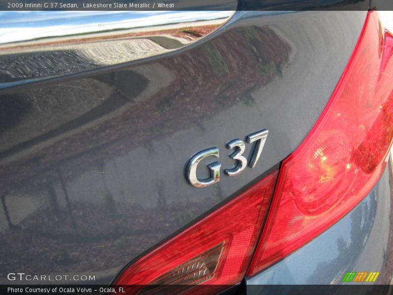 Lakeshore Slate Metallic / Wheat 2009 Infiniti G 37 Sedan