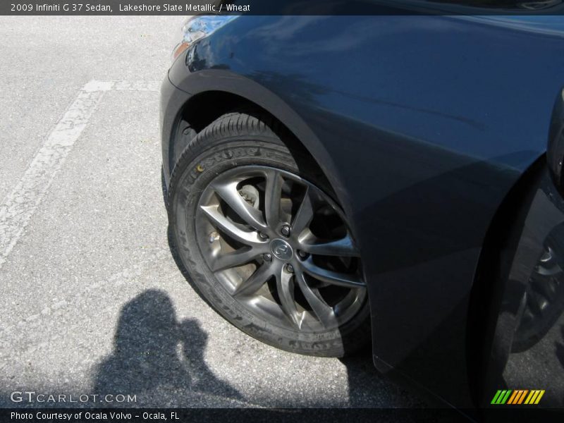 Lakeshore Slate Metallic / Wheat 2009 Infiniti G 37 Sedan