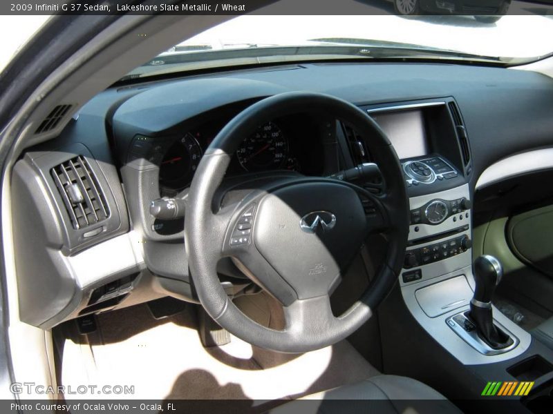 Lakeshore Slate Metallic / Wheat 2009 Infiniti G 37 Sedan