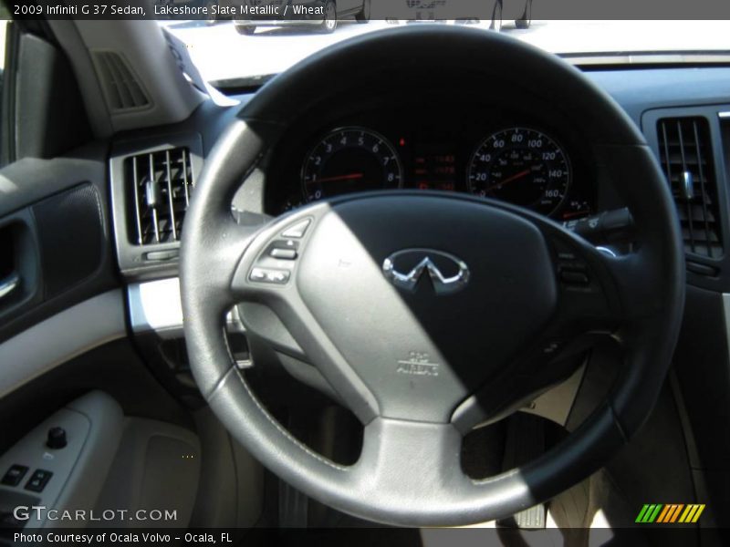 Lakeshore Slate Metallic / Wheat 2009 Infiniti G 37 Sedan