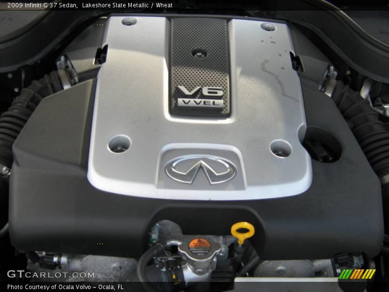 Lakeshore Slate Metallic / Wheat 2009 Infiniti G 37 Sedan