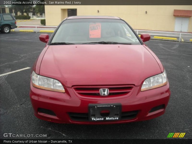 San Marino Red / Ivory 2002 Honda Accord EX Coupe
