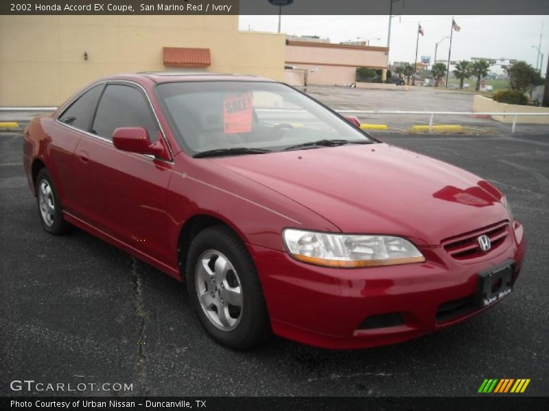 San Marino Red / Ivory 2002 Honda Accord EX Coupe