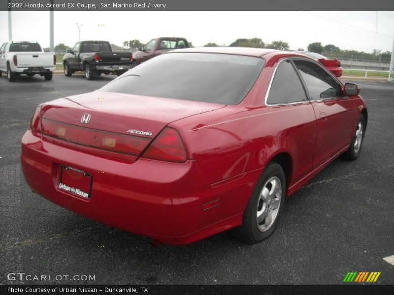 San Marino Red / Ivory 2002 Honda Accord EX Coupe