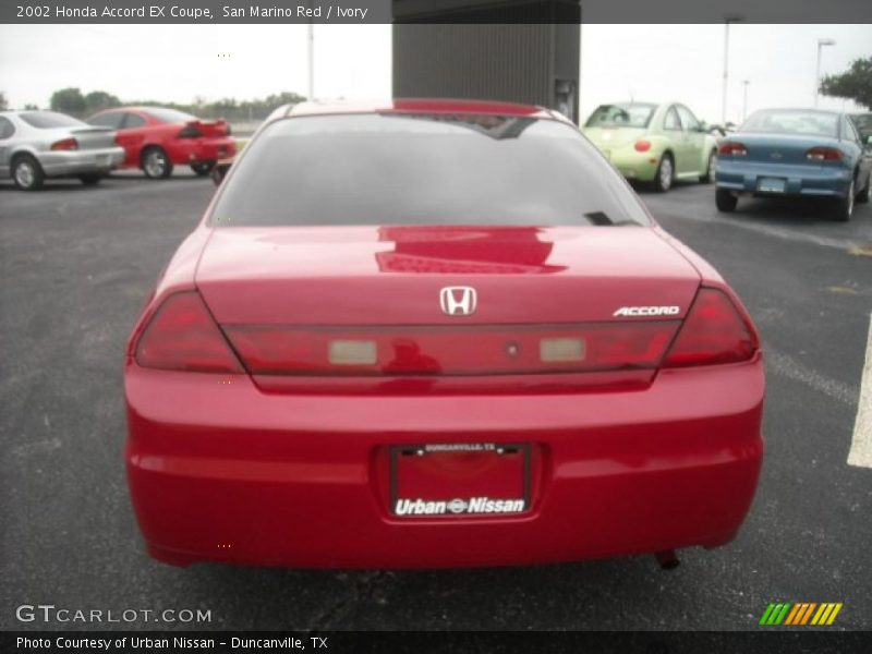 San Marino Red / Ivory 2002 Honda Accord EX Coupe