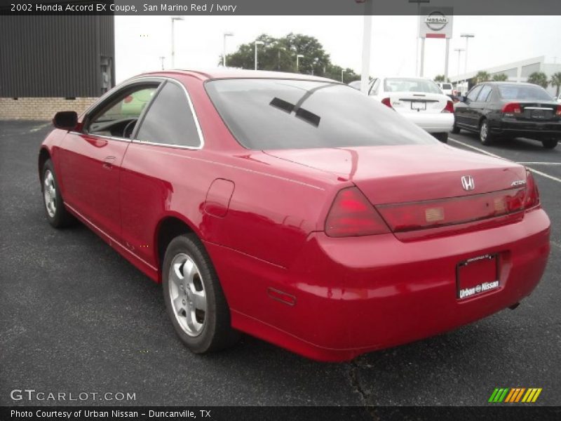 San Marino Red / Ivory 2002 Honda Accord EX Coupe