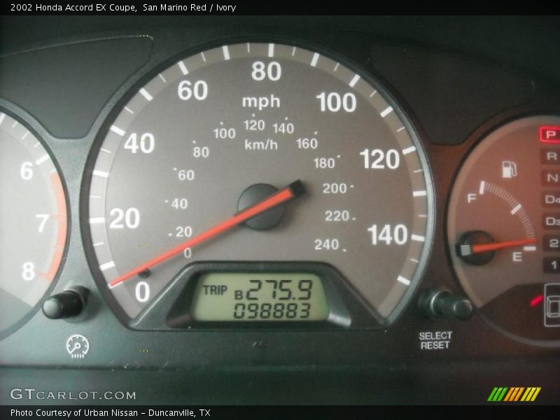 San Marino Red / Ivory 2002 Honda Accord EX Coupe