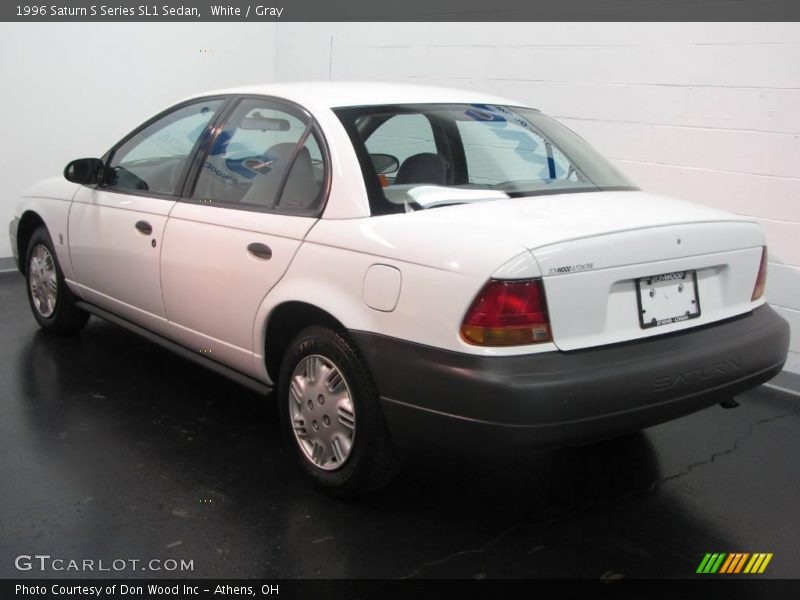 White / Gray 1996 Saturn S Series SL1 Sedan