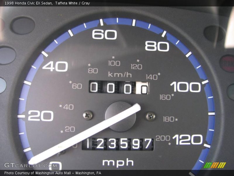 Taffeta White / Gray 1998 Honda Civic EX Sedan