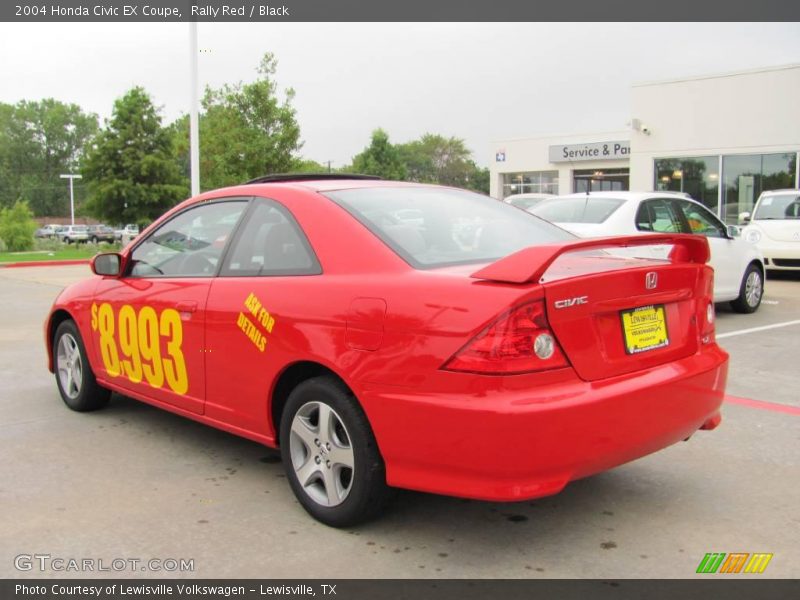 Rally Red / Black 2004 Honda Civic EX Coupe