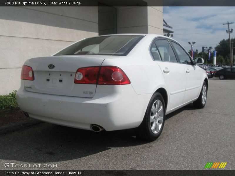 Clear White / Beige 2008 Kia Optima LX V6