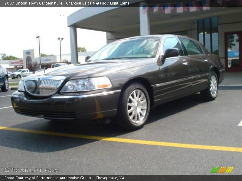 Charcoal Beige Metallic / Light Camel 2007 Lincoln Town Car Signature