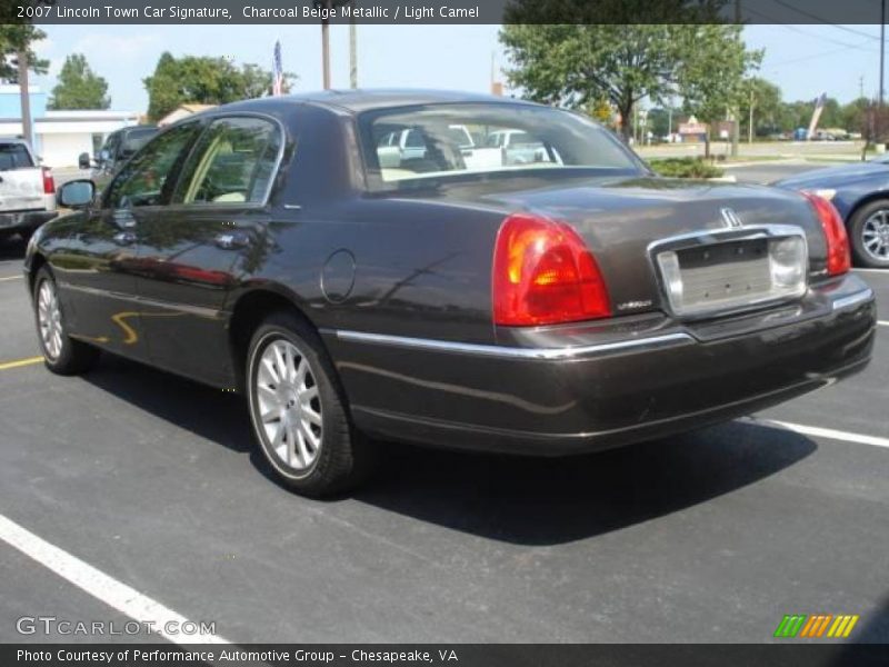Charcoal Beige Metallic / Light Camel 2007 Lincoln Town Car Signature