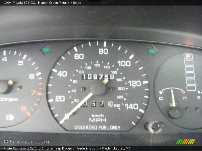 Hunter Green Metallic / Beige 1994 Mazda 626 DX