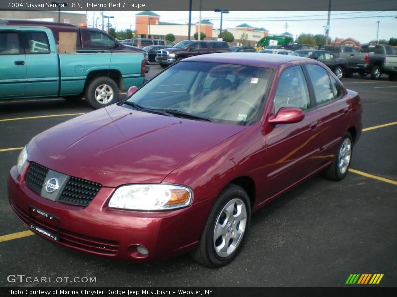 Inferno Red / Taupe 2004 Nissan Sentra 1.8 S
