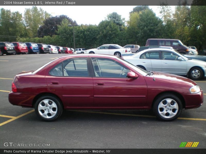 Inferno Red / Taupe 2004 Nissan Sentra 1.8 S