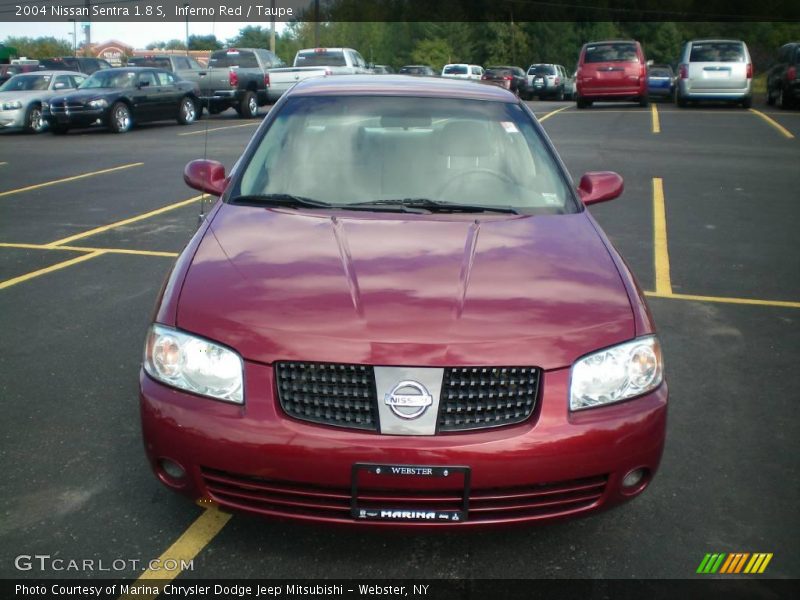 Inferno Red / Taupe 2004 Nissan Sentra 1.8 S