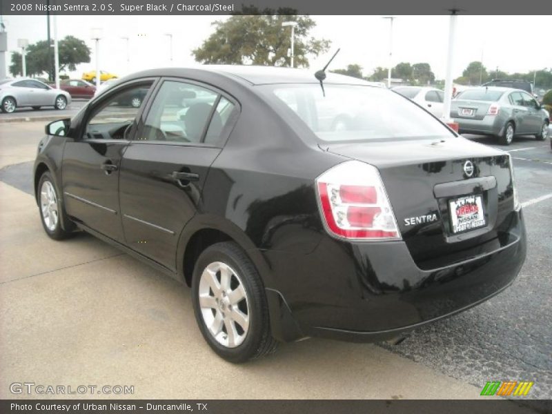 Super Black / Charcoal/Steel 2008 Nissan Sentra 2.0 S