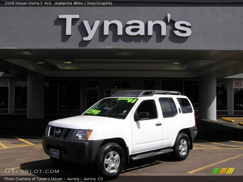Avalanche White / Steel/Graphite 2008 Nissan Xterra X 4x4
