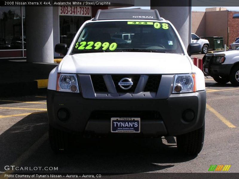 Avalanche White / Steel/Graphite 2008 Nissan Xterra X 4x4