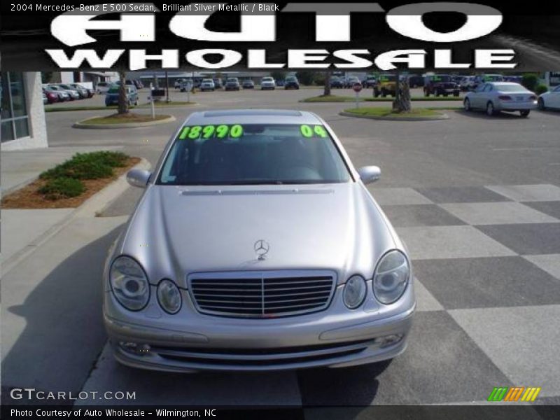 Brilliant Silver Metallic / Black 2004 Mercedes-Benz E 500 Sedan